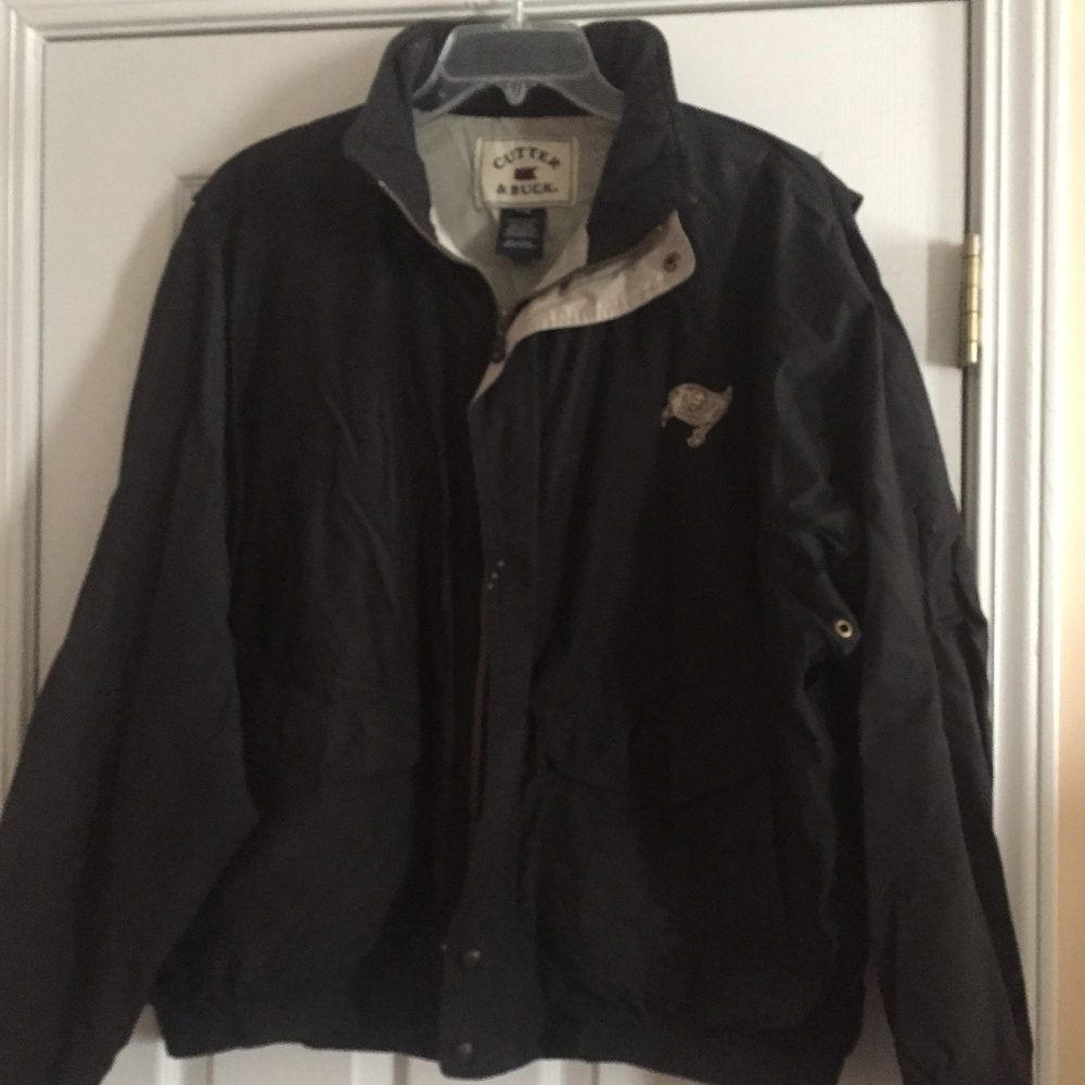 Cutter & Buck Tampa Bay Buccaneers Windbreaker Mens Large Black Lightweight NFL